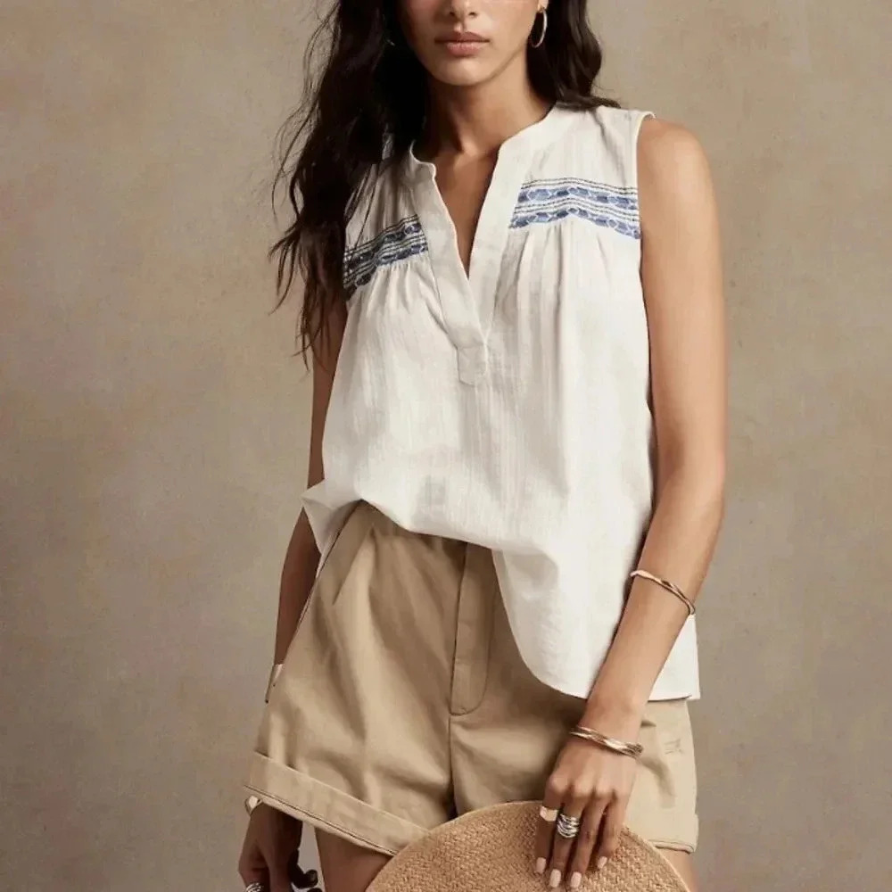 Banana Republic Embroidered Top